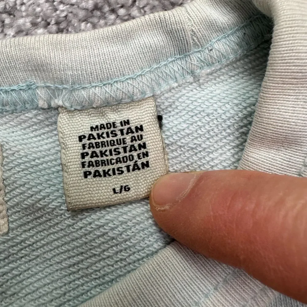 Levi's California Graphic Crew Neck Pullover Sweatshirt Mens Large Blue Cotton